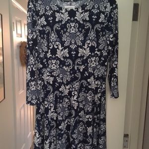NWT Blue and White l/s dress